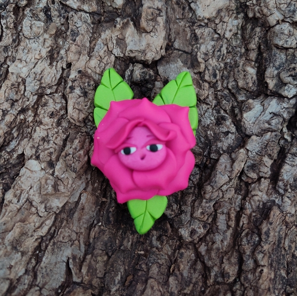 🌹The🌺Talkin Flower 🥀🌸 Pink Rose Pin - Picture 3 of 5